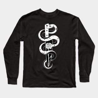 Snake knife roses Long Sleeve T-Shirt